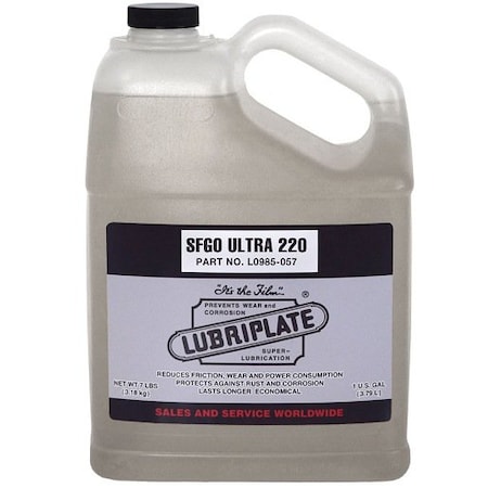 Lubriplate Gear Oil, Polyalphaolefin Type, Bearing, Gear, Chain, Jug SFGO ULTRA-220 1GAL JUG ; L0985-057